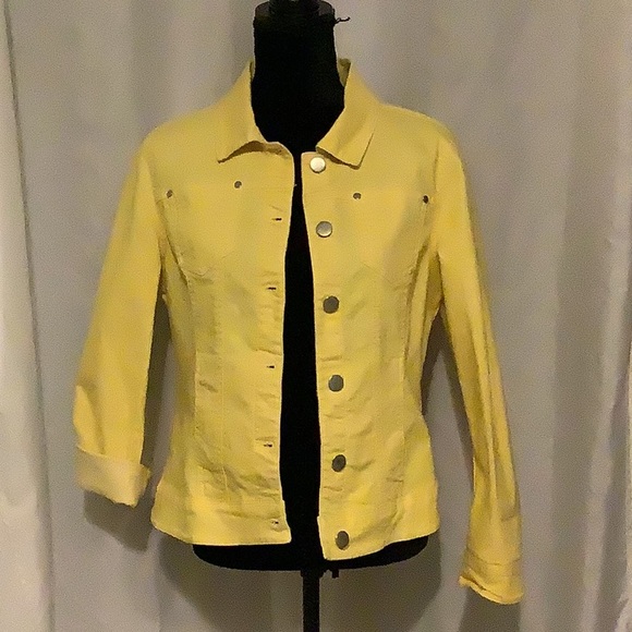 Christopher & Banks Jackets & Coats Yellow Denim Jacket By